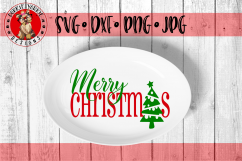 Merry Christmas Tree - SVG Cut File Product Image 1
