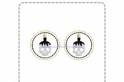 Candle Skull ITH Halloween Feltie Embroidery Design Product Image 5