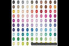 100 Oval Shape Diamond Clip Arts, Valentine, Wedding Kit Product Image 5