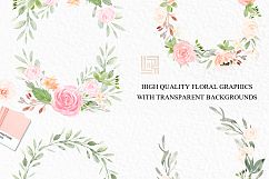 Blush cream. Floral watercolor clip art. Product Image 10