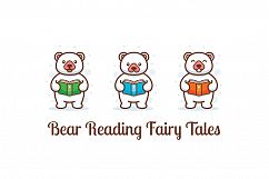 Bear reading fairy tales clipart Product Image 1