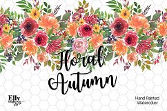 Watercolor Floral Autumn Clip Art Product Image 5