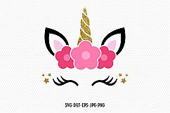 unicorn svg, unicorn eyelashes, unicorn birthday svg, Magical unicorn svg,, unicorn face svg, Cricut, Silhouette Cut File, SVG DXF EPS Product Image 1