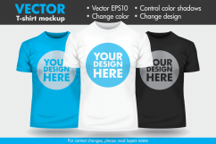 Vector T-shirt Mock-up Mockup Template Product Image 1