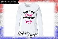 Text cut file Lady, for Cricut &amp; Silhouette, crazy lady svg Product Image 2