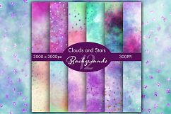 Clouds and Stars Backgrounds - 12 Image Set Product Image 1