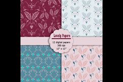 12 Vintage Spring Lovely Flower Digital Papers Product Image 4
