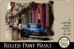 Clipping Masks - Rolled Paint Photoshop Masks &amp; Tutorial Product Image 3