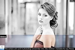 Black &amp; White Photo Painting Effect Product Image 4