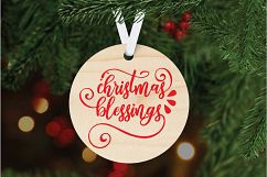 Christmas SVG Cut File - Christmas Blessings SVG DXF PNG EPS Product Image 6