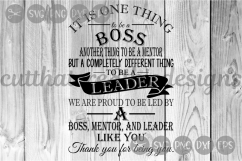 Boss, Leader, Mentor, Quotes, Cut File, SVG. Product Image 1