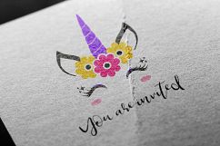 Unicorn svg, unicorn face svg, licorne, unicorn face clipart Product Image 4