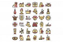 Massage icons vector flat Product Image 1