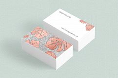 Rose Gold Foil Marble Business Card Product Image 2