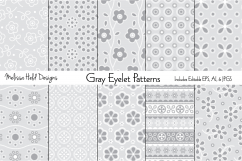 Gray Eyelet Embroidery Patterns Product Image 1