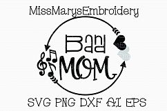 Band Mom Arrow Monogram SVG Cutting File PNG DXF AI EPS Product Image 1