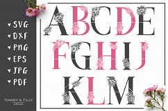 A-Z Floral Letters Bundle - SVG DXF PNG EPS JPG PDF Cut File Product Image 2