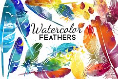 Watercolor feathers Product Image 1