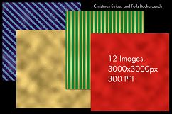 Christmas Stripes and Foils Backgrounds - 12 Image Set Product Image 2