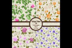 14 Vintage Romantic France Flower Digital Papers Product Image 5