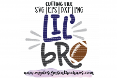 Football SVG | Little Brother SVG | Sports SVG | Baby Brother Football SVG | Silhouette | Cricut | PNG EPS DXF Product Image 2