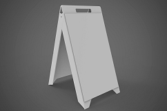 Portable A Poster Stand 3D Render Product Image 3