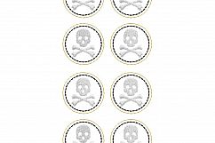 Skull and Bones ITH Halloween Feltie Embroidery Design Product Image 9