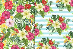 Tropical floral digital paper pack, Summer digital paper Product Image 6