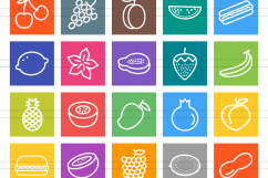 150 Natural Food Line Multicolor B/G Icons Product Image 2
