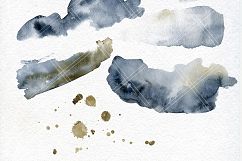 Halloween watercolor pack, Jack o Lantern pumpkin, wreath Product Image 6