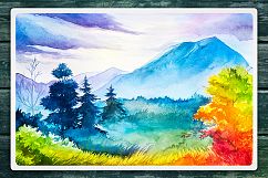 Autumn watercolor landscapes Product Image 4