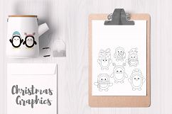 Simple Winter Penguins, Christmas Graphics Product Image 2