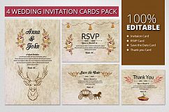 Rusty Style Wedding Invitation Pack Product Image 1