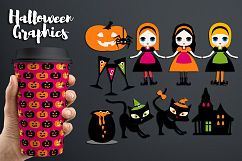 Halloween sisters clipart graphics and illustrations Product Image 1