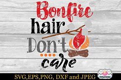 SVG, Dxf, Eps &amp; Png Cutting Files the Bonfire Don&#039;t Care for Cricut and Silhouette Cutting Machines Product Image 2