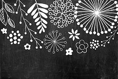 Chalkboard Floral Design Kit, AI PNG Product Image 5