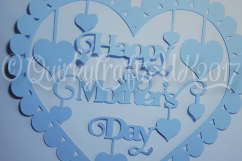 Happy Mother&#039;s Day with hearts papercutting template Product Image 1