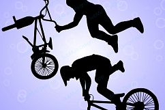 bmx rider silhouette / BMX Rider svg / bmx riders / bmx cycle / bmx rider cliparts / bmx rider vector / bike ride / SVG / EPS / Png / DXf Product Image 2