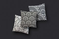 Black White Mandala Seamless Patterns Product Image 3