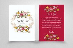 Double Sided Floral Save The Date Card Product Image 1
