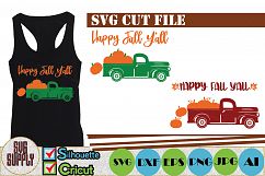 Happy Fall Yall SVG Cut File Product Image 1