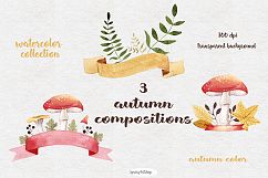 Big autumn set Forest animals Product Image 5