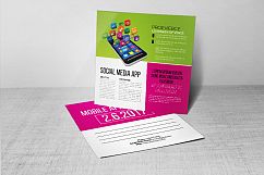 Mobile App Postcard Template Product Image 2