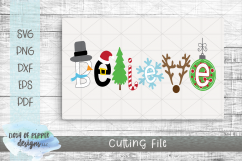 Believe SVG - A Christmas SVG Product Image 2