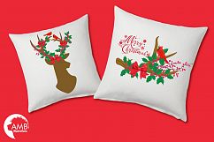Christmas Rustic Antlers clipart, graphics and illustratins AMB-1506 Product Image 2