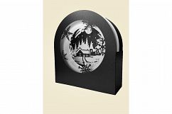 Snow Globe Winter Village shadow box card Product Image 3