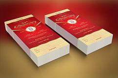 Red Gold Anniversary Gala Ticket Template Product Image 6