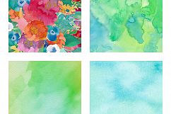 Artistic Aqua Watercolor - Scrapbook Papers Product Image 3