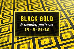 Black-gold geometric seamless patterns Product Image 1