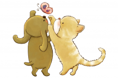 Puppy And Kitten | Clip art illustrations | PNG/JPEG Product Image 4